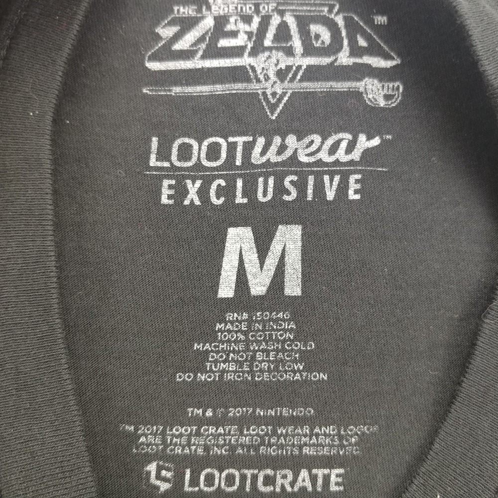 The Legend of Zelda Nintendo Game Graphic Medium TShirt Black Lootwear Exclusive - Picture 3 of 7
